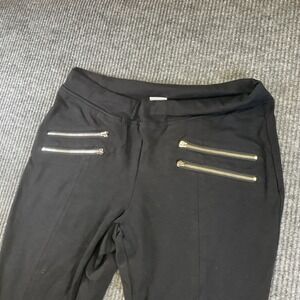 Bagatelle Collection Black Moto Style Pull On Pants Women's (65% Rayon)